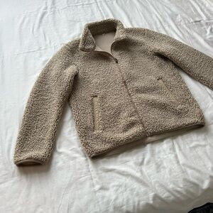 Beige Faux Sherpa Jacket